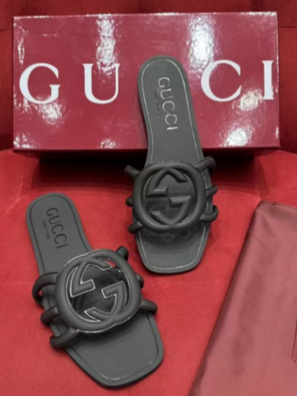 Black Gucci GG Slide Sandals | Size 6, Your New Summer Staple